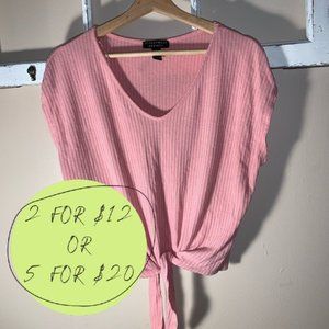 Pink top that ties infront